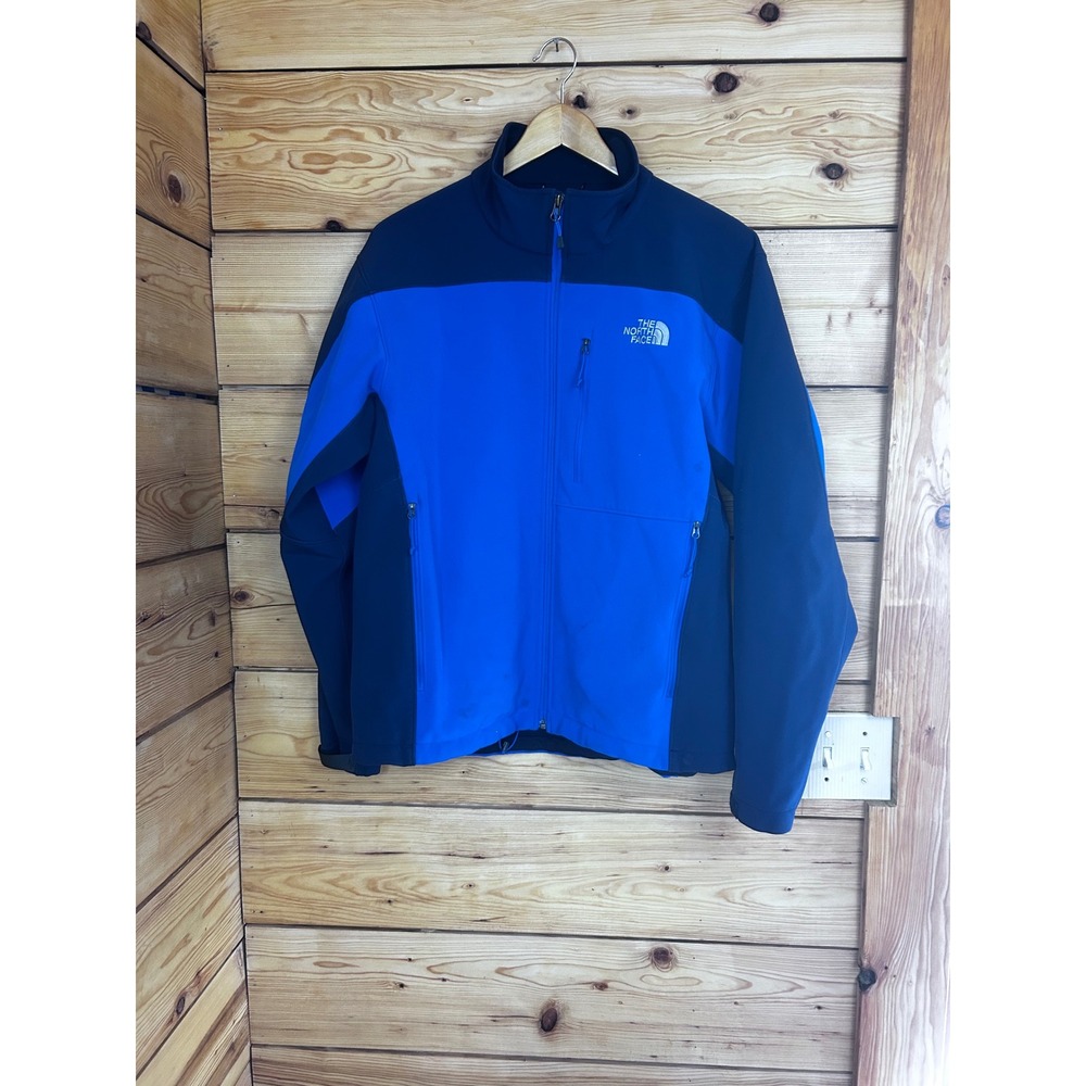 The North Face Apex Bionic Softshell‎ Jacket Blue Navy Mens Medium Full Zip